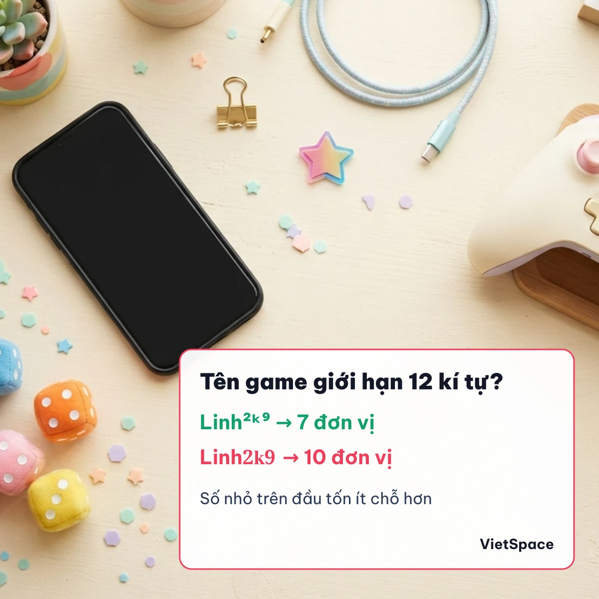 Bảng so sánh độ dài kí tự năm sinh khi đặt tên game