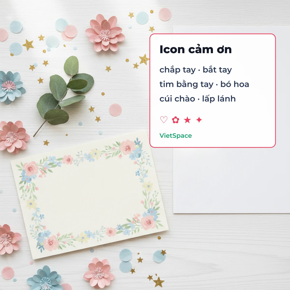 Icon cảm ơn: chắp tay, bắt tay, tim bằng tay, bó hoa, cúi chào