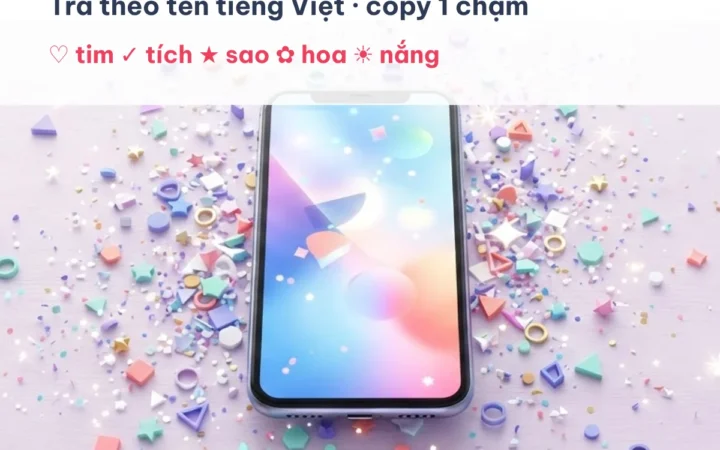 Icon — tra icon theo tên tiếng Việt, copy 1 chạm