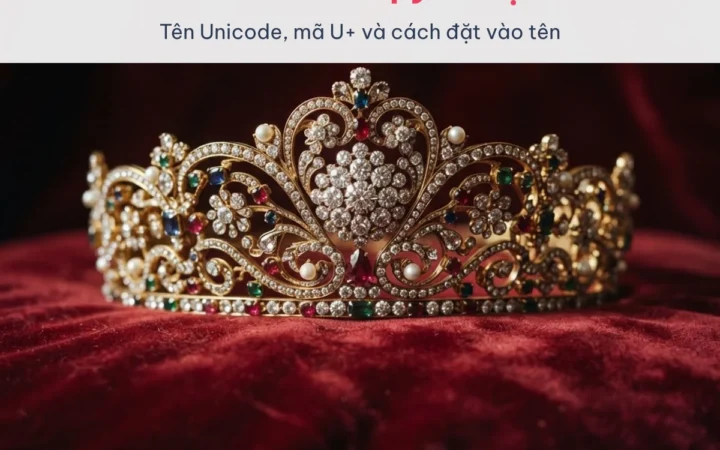 220 icon vương miện ♛ ♕ đẹp, copy nhanh 2026