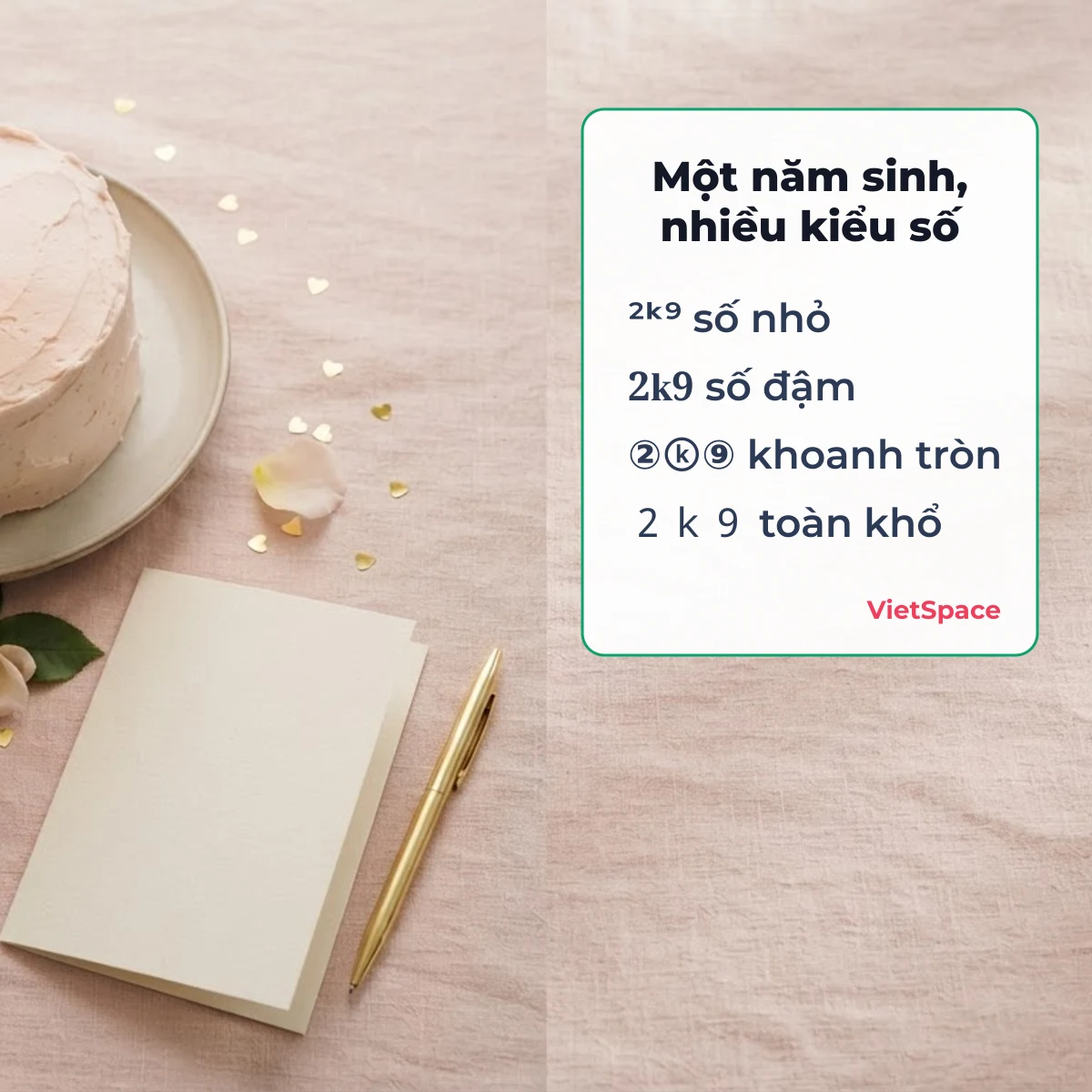 Các kiểu kí tự năm sinh 2k9 2k10 viết bằng số nhỏ, số đậm và số khoanh tròn